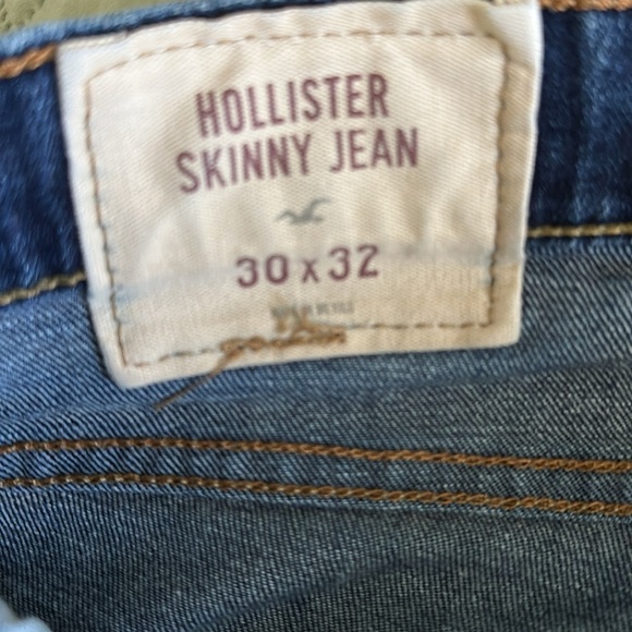 Hollister “Skinny Jean“ Men’s 5 Pocket Denim Whiskering Zipper Fly 30 X 32 - Picture 6 of 11